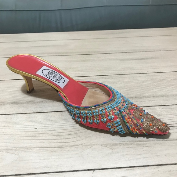Emma Hope Beaded Mules Size 39 1/2 - Picture 6 of 11